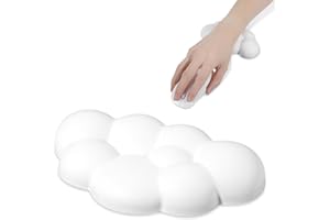 Nogeqi Wolke Maus Handballenauflage, Wolke Handauflage Tastatur Mit Pu Leder, Cloud Wrist Rest Handgelenkauflage Memory Schaum Ergonomische Für Desktop Laptop Computer Büro Zuhause– Weiß