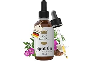 MC-Royal® Spot On für Hunde [Jahresvorrat] Zeckenmittel für Hunde - mit Bio Margosa Extrakt & effektivem Wirkstoff Saltidin - Zeckenschutz Hund - Spot on Hund - 50 ml