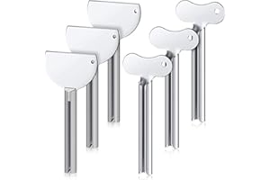 Alfresco Tubenquetscher Tubenpresse, 6 Pcs Zahnpasta Squeezer Squeezer, Metall Edelstahl Schlüssel Form, für Zahnpasta Kosmetik Öl Creme Farbe Squeeze