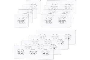 ZWQLZG 12 Stück Duschregal Haken Klebehaken Transparent Extra Stark für Regal Ersatzhaken Dusch-Caddy Selbstklebende Haken für Küche Badezimmer Eckregale Duschablage Korb - Einzel Doppelhaken und Dreifachhak