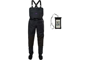 GENERIC ONEWES 4-Lagen wasserdicht und atmungsaktiv Stoff Fliegenfischen Wathose mit Neopren Strumpfhosenfuß Mens Durable Fishing Chest Wader