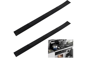ECEOTHSY Paquete de 2 Tiras de Silicona para Encimeras de Cocina, 25 Pulgadas de Largo – Relleno de Huecos para Estufa, Horno y Electrodomésticos –antideslizantes， Antimanchas y Resistentes al Calor