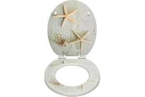 eSituro Wooden Toilet Seat,Soft Close Toilet Seat Lid Cover with Adjustable Hinge,Anti-Slip,Anti-Bacterial for Family BathroomSTS0193