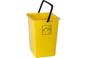 HELGUEFER Poubelle reciclar jaune 29 x 32 x 40 cm C/poignée
