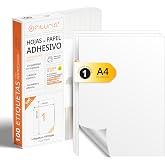 White Adhesive Labels, Create Your Custom Stickers for Any Surface, A4 Paper Safe Adhesive, Adhesive Label for Printing &ndash; Oph