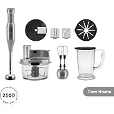 Karaca Mastermaid Prosteel 2500W 6 Blade Long Blender Footed Glass Food Processor, Galaxy Gray