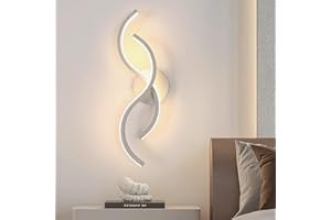 Toolight Applique Murale LED, 15W Appliqué Murale Intérieure Escalier Lumière Chaude 3000K, Lampe Murale LED Moderne Design, Applique LED Murale pour Chambre Salon Couloir Escalier, Blanc, 41CM