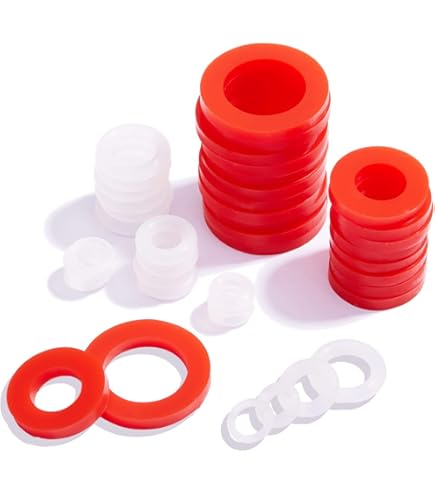 KKMSEALS Platte Afdichting 1 1/2 EPDM - Rubberen Afdichtingenset - Effectieve Isolatie - Platte Afdichtingsset (44,5x35,5x2 mm - 5 Stukken