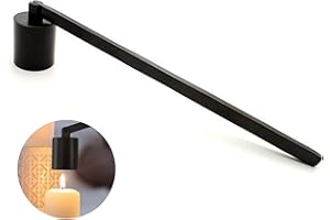 Ninoclar Candle Snuffer,Stainless Steel Candle Extinguisher Wick Snuffer Accessory with Long Handle,Candle Snuff Snuffers for Most Candles, Black (BLACK)