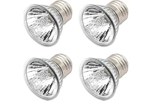 WOOLUCK Lampada LED Calore Tartaruga 25W, UVA UVB Lampadina Riscaldante, Lampadina di Riscaldamento per Rettili, Lampadine Habitat per Animali Domestici(4 Pezzi)