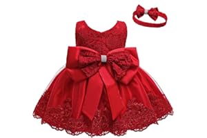 LZH Vestido de Encaje para Niñas Bebés Vestidos de Fores de Bowknot Concurso de Bodas Bautizo Bautizo Vestido de Tutú 0-24 Meses