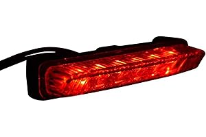 Alchemy Parts Motorbike Rear Stop Tail Brake Light LED with Clear Lens Slim Small Discreet - Suitable for Custom Chopper Mudguard/Rear Bodywork