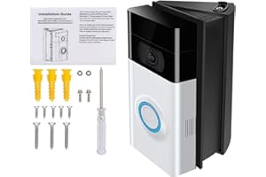 Zahala Battery Einstellbare 30 bis 55 Grad Türklingel Winkel Halterung Kompatibel mit Video Türklingel 2/3/3 Plus/4, Einstellbarer Winkelhalter Video Türklingel Zubehör Kit