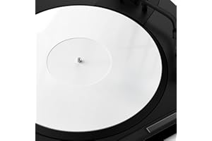 TAKMORK Tappetino per giradischi Slipmat: piatto per giradischi in acrilico Slipmat in vinile per giradischi antistatico più stretto e definito bassi, bianco