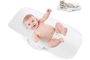 GYMAX Baby and Pet Scale, Newborn Toddler Weighing Scale with LED Display, 4 Units, Tare and Hold Functions, Electronic Digital Scales for Pets and Infants