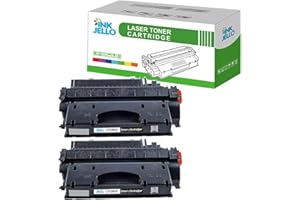 InkJello Toner Cartridge for Printer, Compatibile with HP LaserJet Pro 400 M401a 400 M401d 400 M401dn 400 M401dne 400 M401dw 400 M401n 400 MFP M425dn 400 MFP M425dw CF280X (Black, 2-Pack)