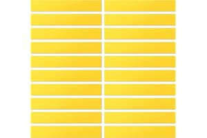 LLPT Dry Erase Magnetic Strips | 20 Pcs | Blank Writable Magnet Reusable Sticky Labels and Stickers Notes | for Whiteboard Locker Classroom (DMS11220YW) | Color Yellow | 2.5CM x 30CM