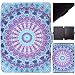 Produktbild Hülle für Kindle 8 Generation, ZXK CO® PU Leder Tasche Hülle + Hart PC Innern Schutzhülle für der Neue Amazon Kindle (8.Generation - 2016 Modell) 6 Zoll eReader Smart Case mit Auto Sleep / Wake Funktion-Blau Mandala