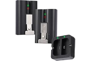 Replacement Battery Compatible with Ring,for Ring Video Doorbell Camera 2/3/3+/4, 6040 mAh Rechargeable 3.65 V Li-Ion (2 PCS+BAT, 2 PCS B+CHG)
