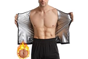 Casey Kevin Sweat Vest for Men Weight Loss Compression Workout Sauna Suit Waist Trainer Sport Fitness Tank Top