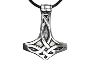 TOMS-SILVER Thor's Hammer Pendant with Celtic Pattern 925 Sterling Silver, Sterling Silver