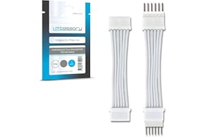 ‎LITCESSORY Litcessory Controller auf 6-Pol Adapter für Philips Hue Lightstrip Plus (Abnehmbare Version, Weiß - MIKRO 6-POLIG V4 / Solo Lightstrip)