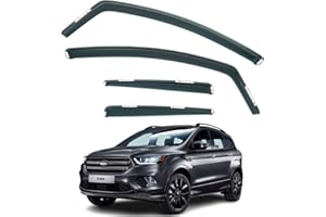 AIRFLUX Juego de 4 deflectores de viento compatibles con FORD KUGA SUV de 5 puertas modelos 2013 2014 2015 2016 2017 2018 2019.