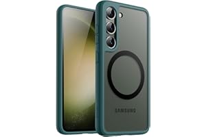 ‎JETECH JETech Etui Magnetyczne dla Samsung Galaxy S23 5G 6,1 Cala, Kompatybilne z MagSafe, Półprzezroczysty Matowe Tyłu Odporny na Wstrząsy Osłona Telefonu (Północny Zielony)