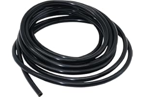 iMeistek Flexible Silicone Tube, 9mm ID X 11mm OD 4M Silicone Tubing Water Air Hose Pipe for Pump Transfer Black