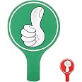 Pagaies De Vote Oui/Non Thumbs Up Thumbs Down - Outil Classe Professeur Vert Rouge