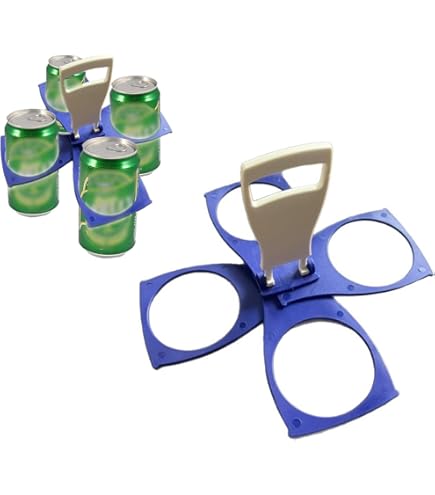 3 Stück Faltbare Getränketräger Mit Griff - Graue Becherhalter Für Festival & Urlaub