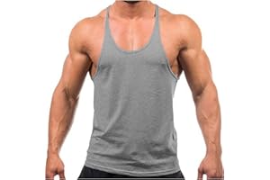 Crown Designs Plain Colour Bodybuilding Weight-training Sports Stringer Vest Top with Y Back Racerback Fit for Men & Teens