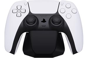 PlayVital Soporte para Mandos - Soporte de Escritorio para Gamepad para Xbox Series X/S, para ps5/4, para Nintendo Switch Pro, para Xbox Core/One, Base Estable y Antideslizante (Negro)