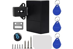 Sporgo Inteligentny zamek do szafy NFC: zamek meblowy z 3 breloczkami do kluczy i 2 kartą RFID, ukryty zamek Smart Lock, bezotworowe zamki do szuflad, szafy, szafek - czarny