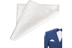 OMCGG 100% Silk Men's Pocket Square Handkerchief, 13.78 x 13.78 Inch Fine Twill Silk Pocket Square Soft Prefolded Handkerchiefs Men Suit Accessories for Men Tuxedo Business Wedding Party