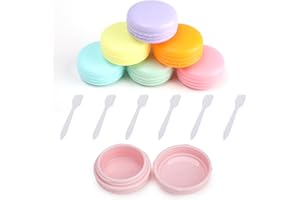 Dorart Home 6 Unidades Mini Viajes Accesorios,Travel Essentials Rellenar, Botes Viaje Rellenables de 10 ml, Botellas de Viaje Pequeños con Tapa para Cremas, Cosméticos, Lociones, Tarros de Viaje