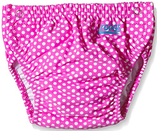 Zoggs Kid's Adjustable Swim Nappy - Pink/dots, 3-24 Months