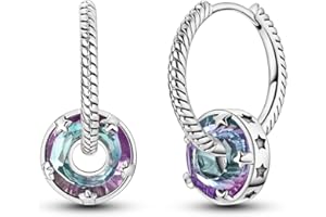 NARMO Earrings for Women 925 Sterling Silver Butterfly Hoops Moon Star Hoop Earrings Colorful Cubic Zirconia Small Hoop Earrings for Women