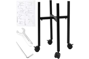 PINGEUI Verstellbarer Pflanzenständer Schwarz, Metall Blumenständer mit Rädern, Pflanzhocker Plant Stand Metall Blumentopfständer für Innen und Außen, Einstellbare Breite 24cm bis 38cm