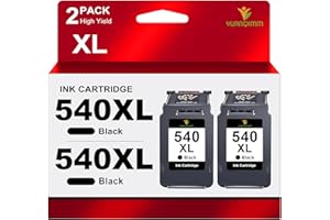 YUANQIMM 540XL Black PG-540XL czarny wielopak, kompatybilny z kartridżami do drukarek Canon 540 XL, czarny PG540 Black PG-540 do Canon TS5150 kartridże do drukarki Pixma TS5151 MG3650 MG3550 MX535 MG3150
