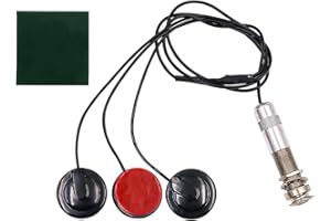 Alnicov Gitarren-Tonabnehmer, Piezo-Wandler mit 3 Sensoren, 6,35 mm Musikinstrumenten-Zubehör für Ukulele, Violine, Gitarre