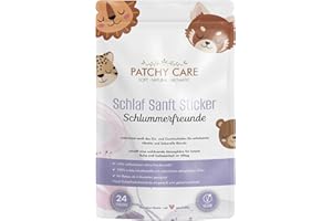 GRÜNOVA Schlaf Sanft Aroma Pflaster – 24 Sticker für ruhige Nächte und sanftes Einschlafen - Entspannend und beruhigend - Für Kinder ab 6 Monaten – Ohne Hautkontakt – 100% naturreine ätherische Öle