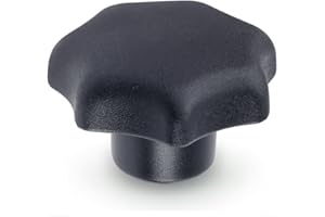 Ganter Normelemente DIN 6336-KT-63-M12-K Pomo en estrella, Negro mate, Diámetro 63mm Rosca: M12, Set de 5 Piezas