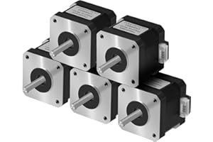 TWOTREES Twotreees1234-3D Accessori di stampante nema17 nuovo motore ibrido di due fasi di quattro fili 42 passo motore 17HS4401s stabile, efficiente e precisa prestazione 1.5A,5 pezzo, 5