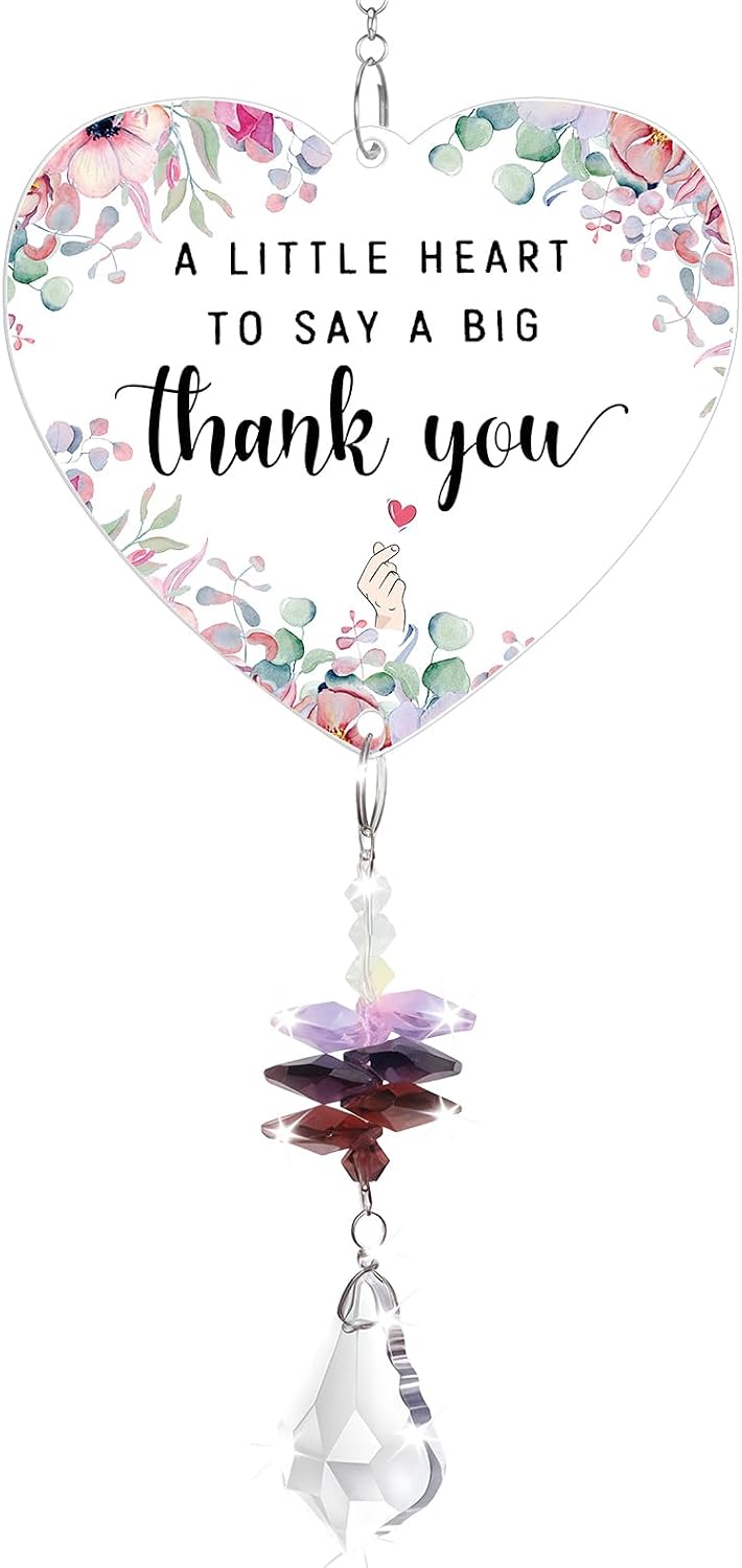 Thank You Gifts For Women, Crystal Suncatcher, Thank You Gift, Thank You Teacher Gifts, Retirement Gifts, For Women Men Friends Colleagues Teacher Nurse Worker