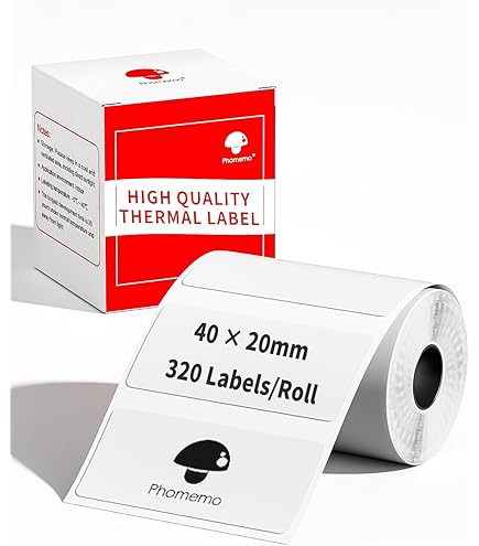 MD Labels White Thermal Labels On A Roll 100 X 50 Mm - Pack Of 1000 - Permanent Adhesive, For Barcode, White Adhesive Labels For Labelling