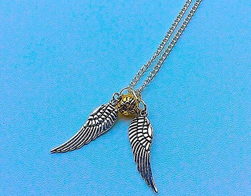 HmgSea, Harry Potter, Golden Snitch, The Deathly Hallows, wing charm pendant necklace key chain, film jewellery