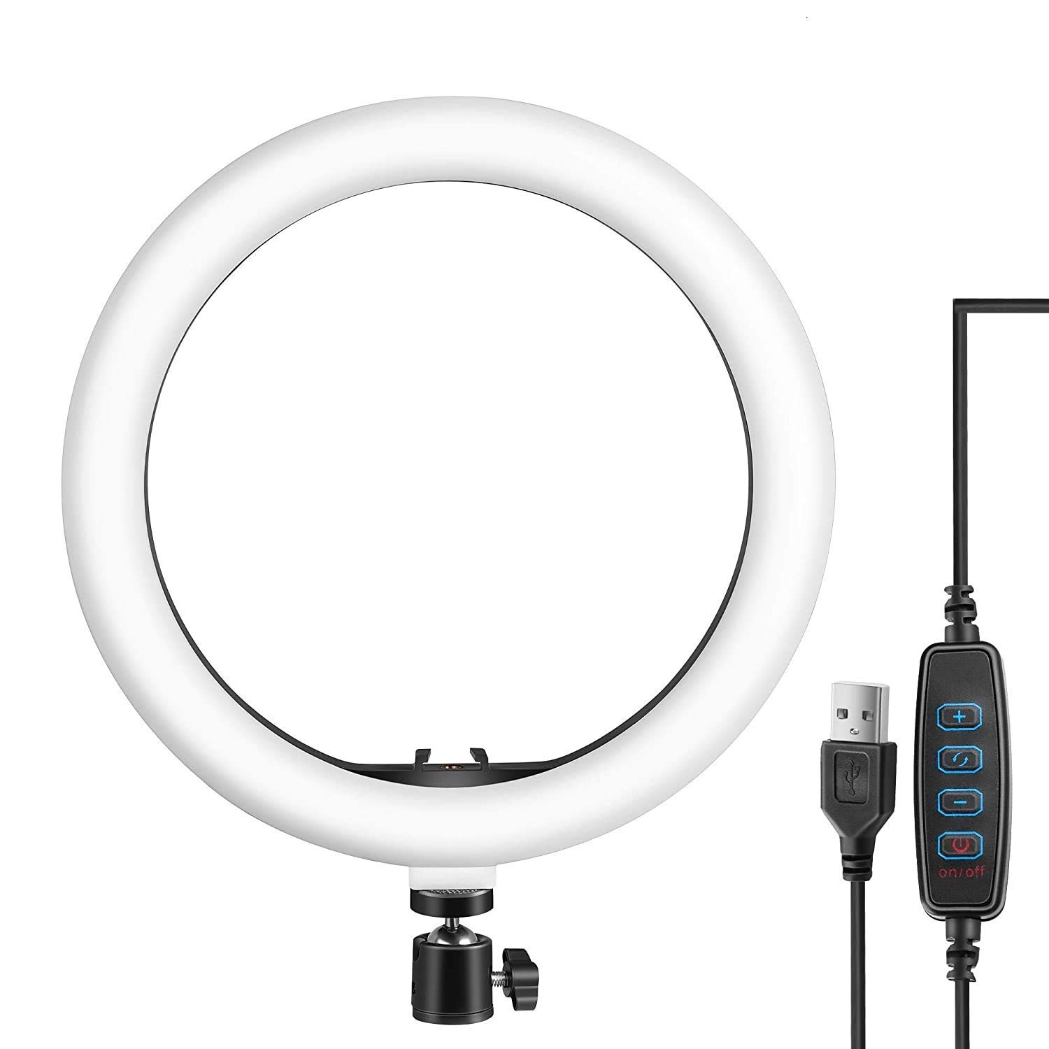 10" Portable LED Ring Light with 3 Color Modes Dimmable Lighting | for YouTube | Photo-Shoot | Video Shoot | Live Stream | Makeup & Vlogging | Compatible with iPhone/Android Phones & Cameras