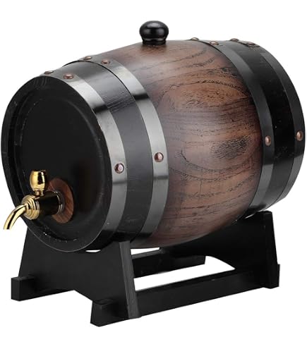 Tonneau en bois personnalisé avec robinet en laiton – Cadeau