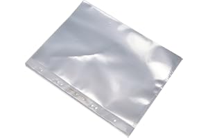 Veloflex 4355310 Lot de 10 pochettes perforées en polypropylène avec reliure renforcée Format A5